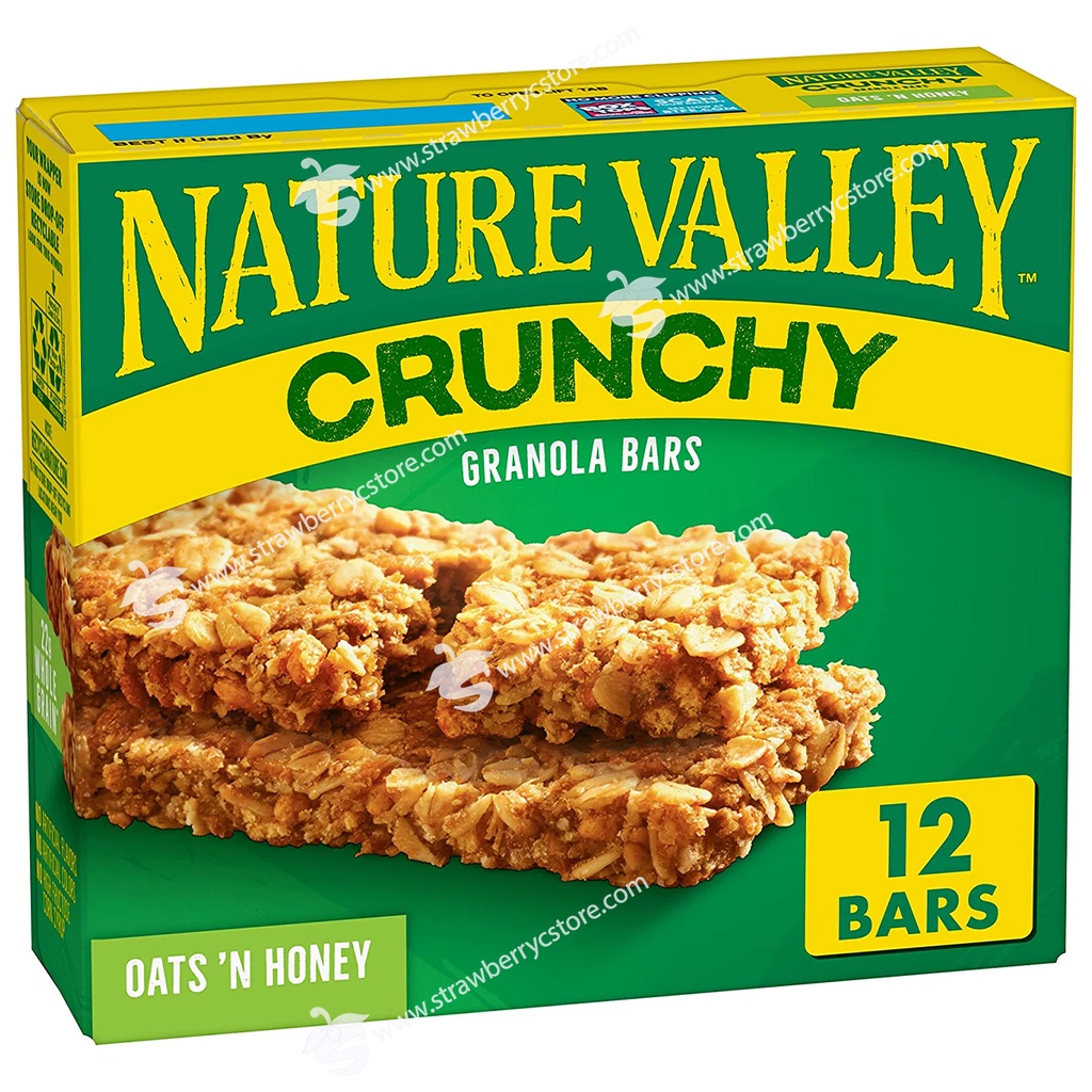 Thanh Ngũ Cốc Yến Mạch, Mật Ong Nature Valley Oats 'n Honey Crunchy Granola Bars, Hộp 12 Thanh  , 253g
