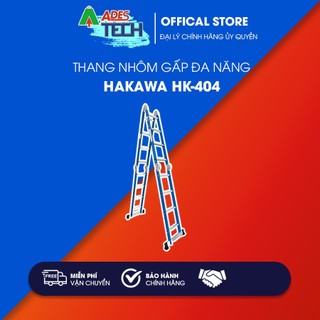 [HÀNG CHÍNH HÃNG] ✔️Thang Nhôm Gấp Đa Năng 4 Khúc HAKAWA HK-404✔️Công nghệ Nhật Bản✔️BẢO HÀNH 24 THÁNG