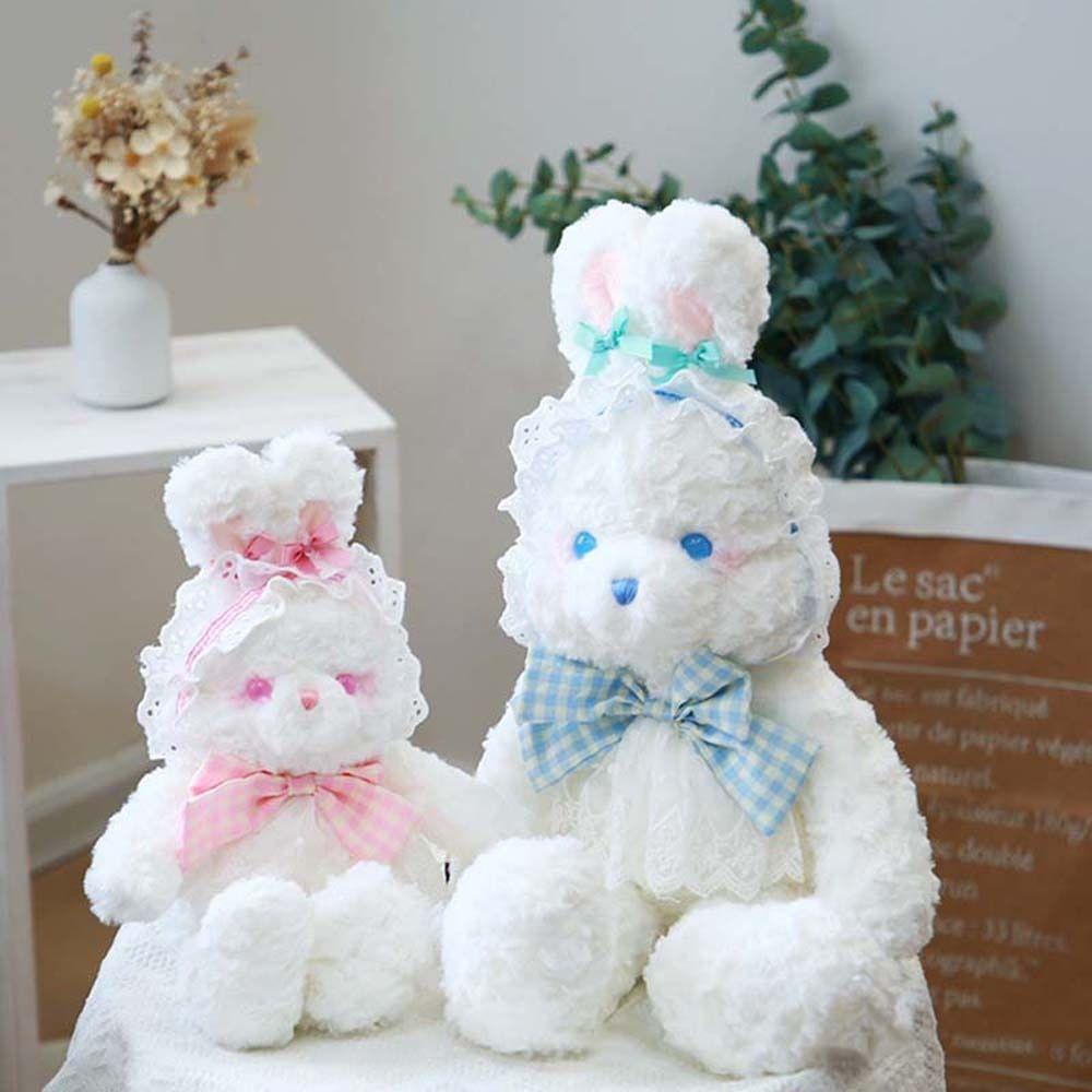 Thỏ Nhồi Bông Mềm Mại Trang Trí Nhà Cửa Phong Cách Lolita