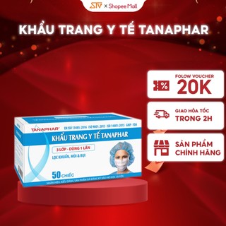 Khẩu Trang Y Tế Tanaphar Chính Hãng 50 Chiếc 3 Lớp Kháng Khuân