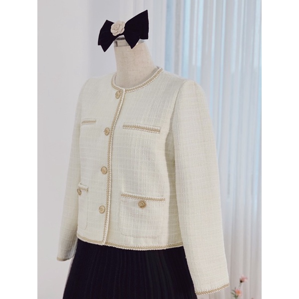 Áo khoác dạ tweed kim tuyến viền by CÁM