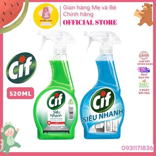 [Hoả Tốc] CIF Xịt Kính Chai Nhựa 520ml 520 ml