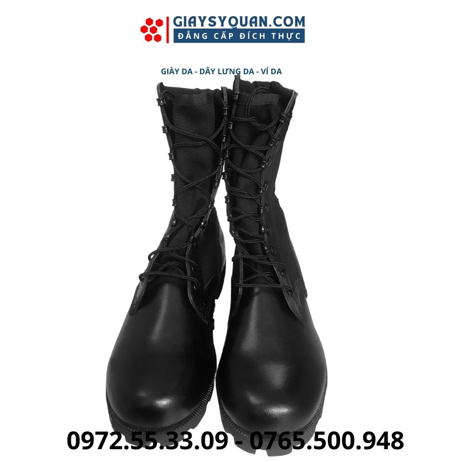 GIÀY BỐT DA CAO CỔ CHẤT LIỆU VẢI KẾT HỢP DA BÒ CAO CẤP 034