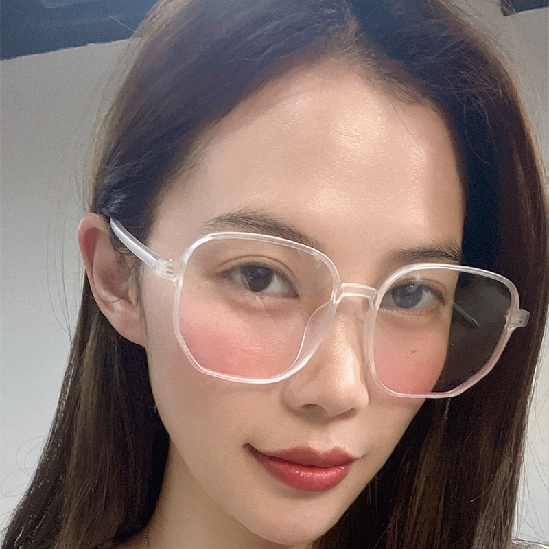 Kính Mát Gọng Vuông Lớn Trong Suốt Chống Tia UV Phong Cách Hàn Quốc Thời Trang Cho Nữ