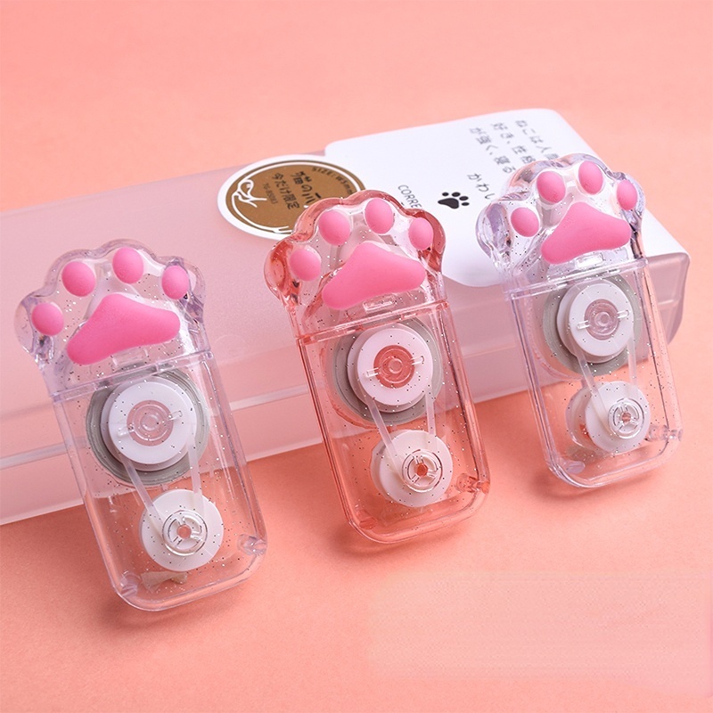 1 Cuộn Băng Dính Hình Dấu Chân Mèo Dễ Thương Trang Trí Sổ Tay