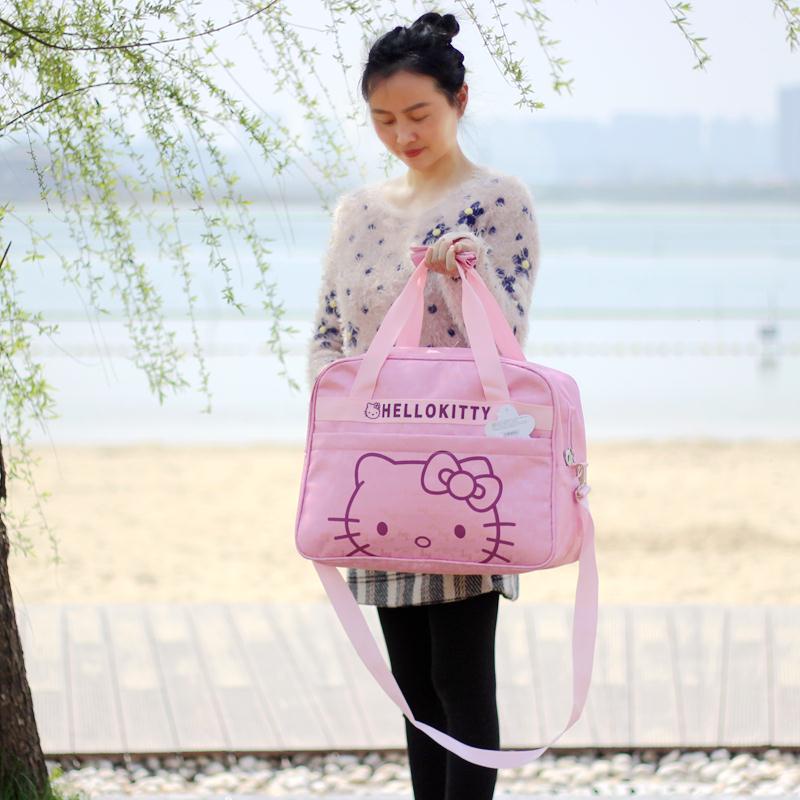 Túi Xách Du Lịch In Hình Hello Kitty Thời Trang Dành Cho Nữ