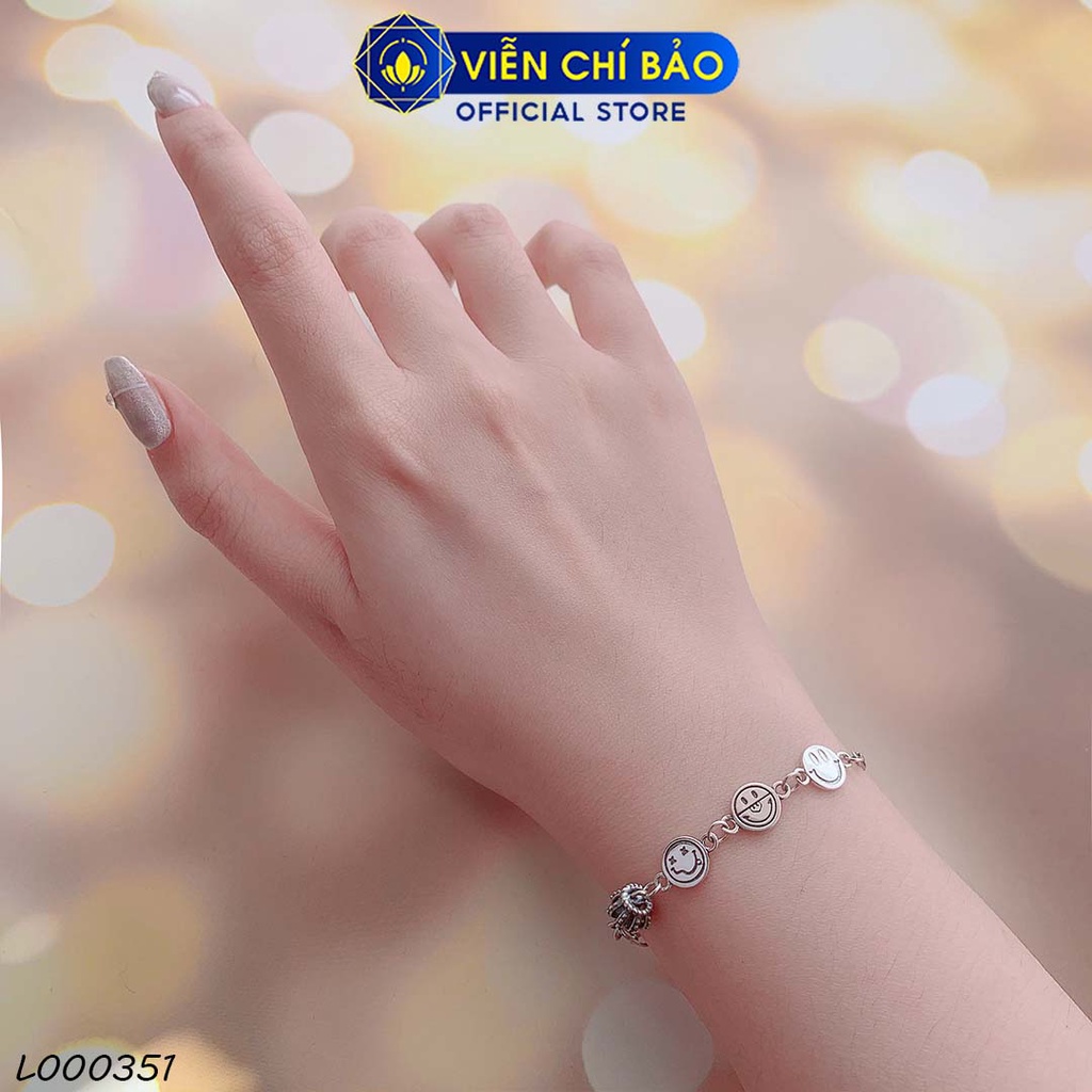 Lắc tay xích vương miện chất liệu bạc Thái 925 thời trang phụ kiện trang sức nữ Viễn Chí Bảo L000351