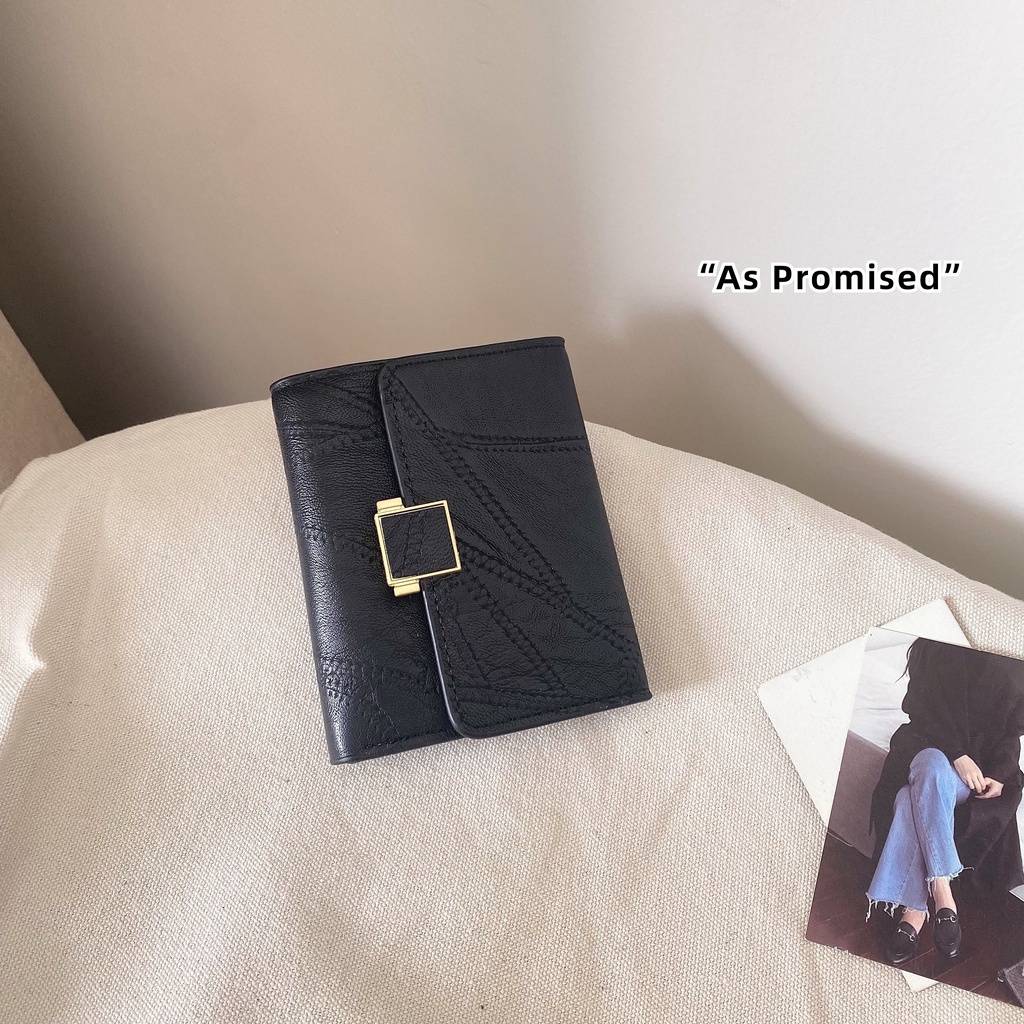 Ví nữ cầm tay Somi vân da thiết kế mỏng gọn 17S