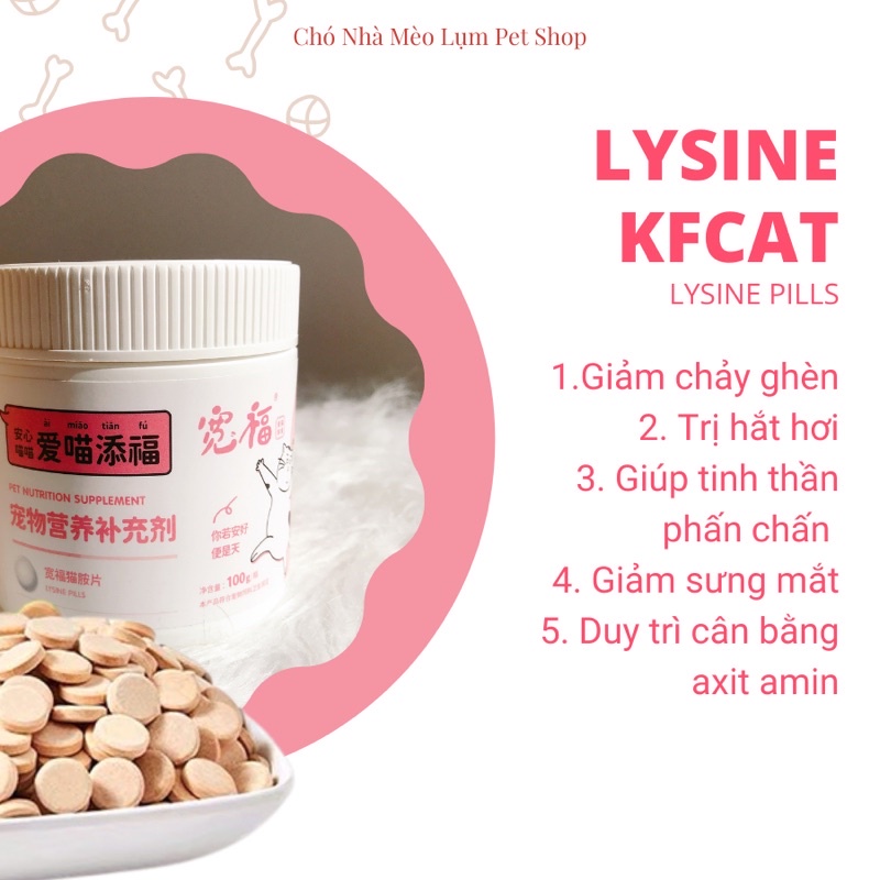 Viên Lẻ Lysin KFCAT Hỗ Trợ Hô Hấp (50-100 viên)
