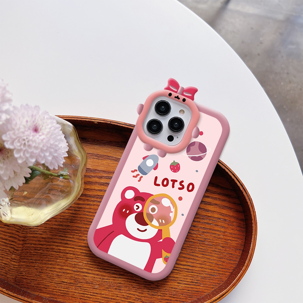 OPPO Reno 8 7 6 5 4 5F 4F SE 5G cho Ốp lưng điện thoại In Hình Cartoon Strawberry Bear