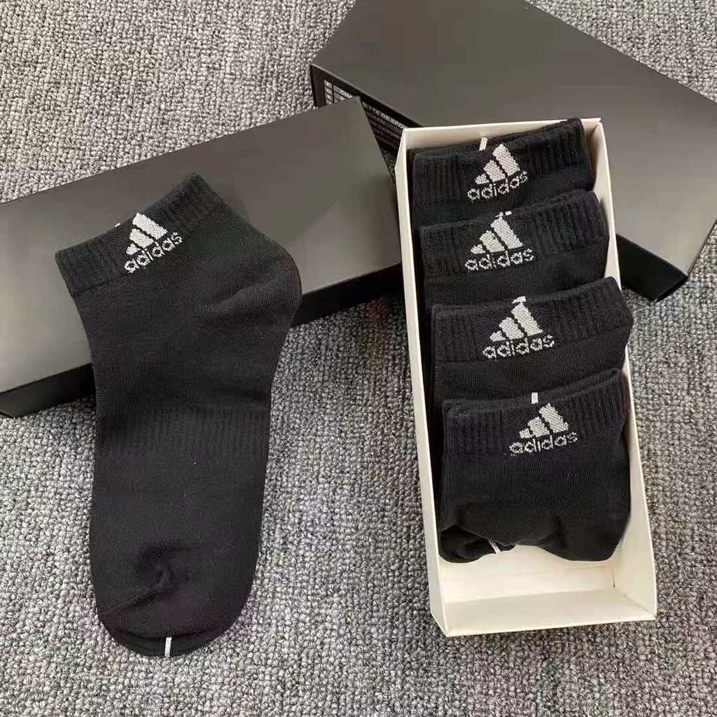 Tất adidas nam nữ cao cổ dệt kim 3 màu trắng, xám, đen, dày dặn không gây mùi