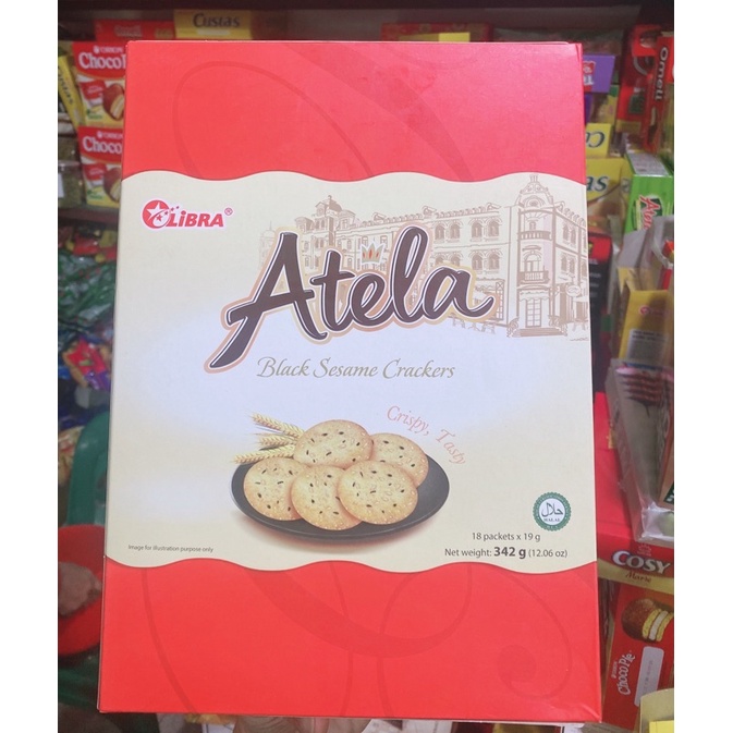 Bánh Cracker Mè Đen Atela 342g