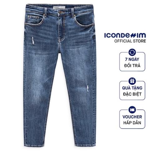 Quần Jean Nam Smart Jeans ICONDENIM Classic Blue Wash Co Dãn Trẻ Trung QJID0114 !