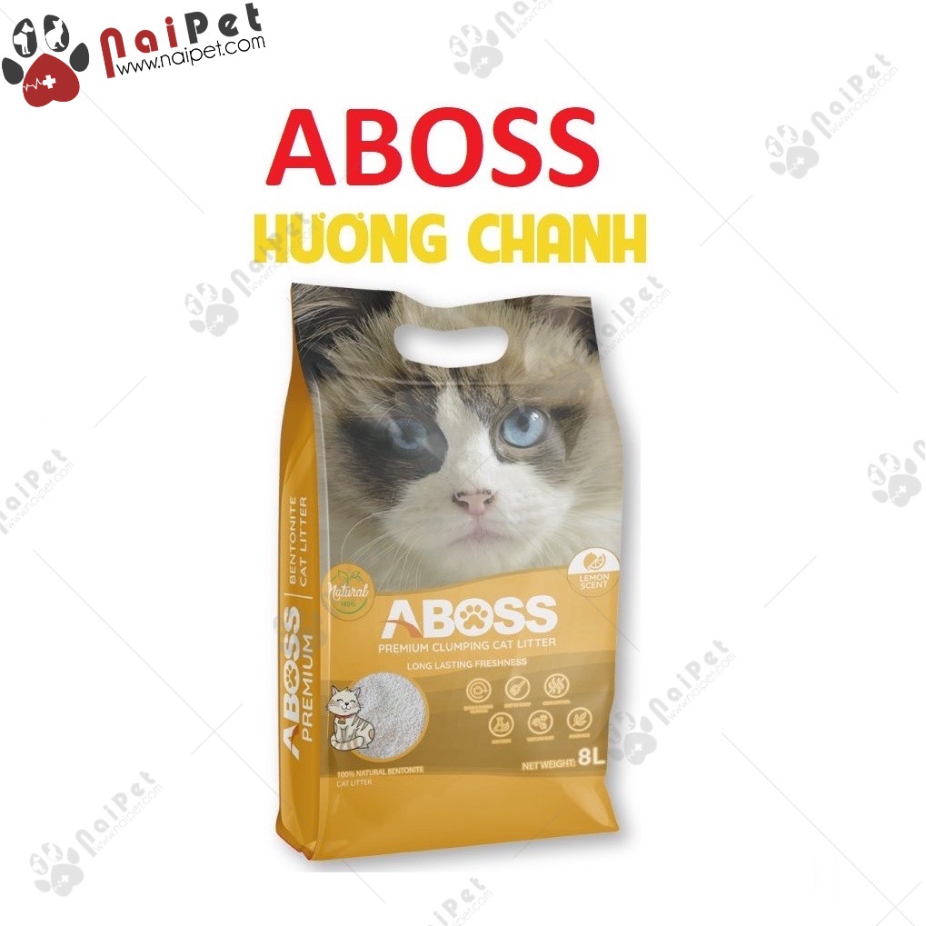 Cát Vệ Sinh Cát Đất Sét Bentonite ABoss Cho Mèo Túi 8L