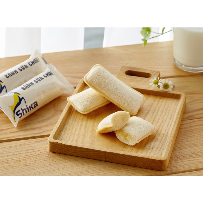 Gói 8 chiếc bánh sữa chua Shika siêu mềm 160g - Ăn vặt, bữa sáng, bữa phụ