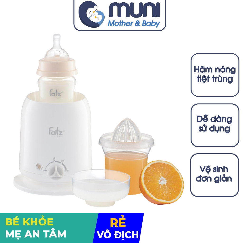 (BAO BÌ MỚI) Máy Hâm Sữa, Thức Ăn Và Tiệt Trùng Fatz Baby 4 Chức Năng - BH 12 Tháng - 8935302400031