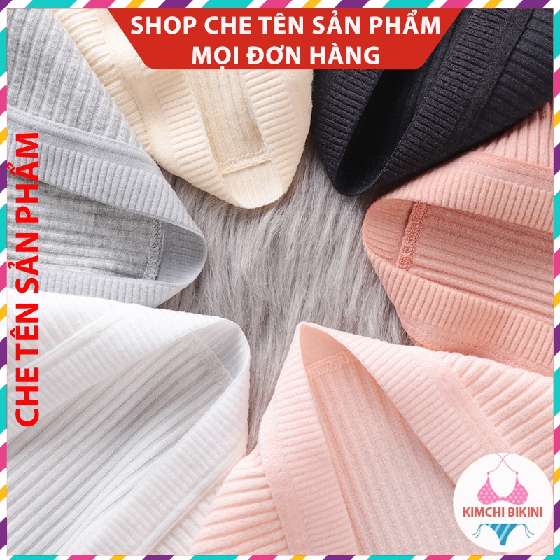 Quần lót gân tăm cạp cao viền ren kháng khuẩn KIMCHIBIKINI chip nữ Cotton xinh đẹp mềm mại thoáng mát QL076