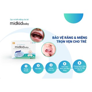 [Chính Hãng ] Gạc Rơ Lưỡi Mikid Baby