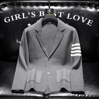 | Sẵn S Xám | Áo khoác Len, áo len cho nam kiểu Vest phong cách Hàn Quốc / Luxury / Công Sở phù hợp thời trang Trending