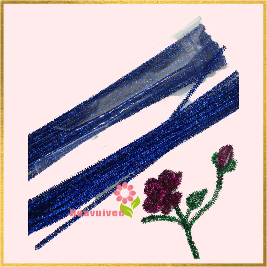 Dây kẽm xù kim tuyến màu - kẽm làm đồ chơi mô hình