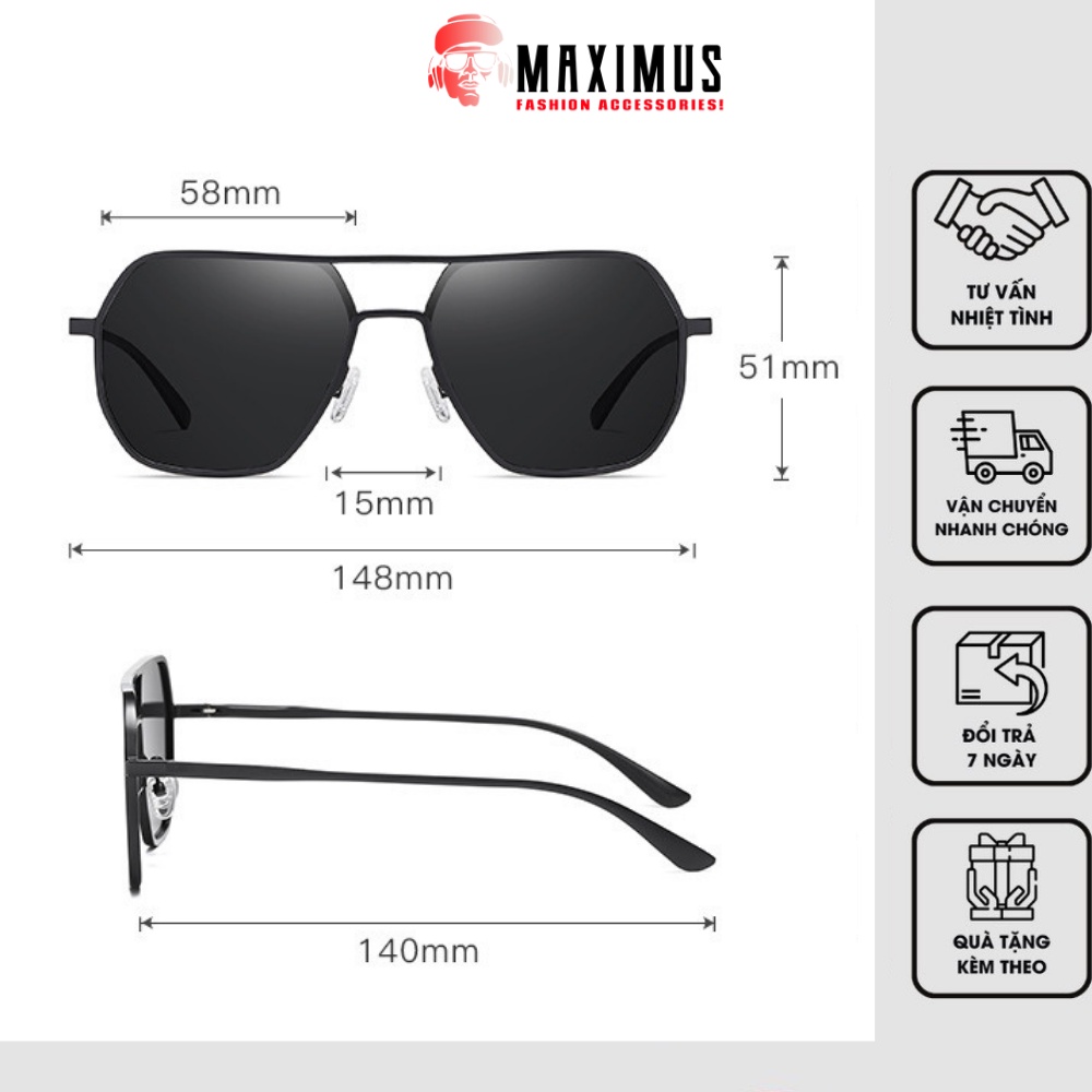 Kính mát nam đổi màu khi ra nắng thiết kế cực ngầu thời trang đi ngày và đêm cho phái mạnh