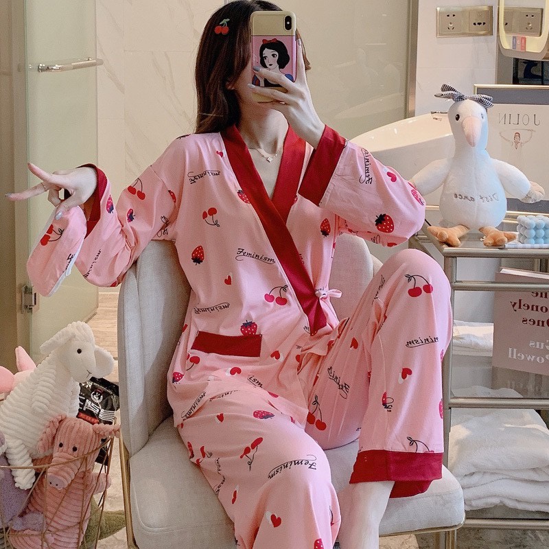 Bộ bầu - bộ sau sinh -chất liệu thun sữa- mặc nhà thời trang ( bộ tà vắt chéo cực xinh)