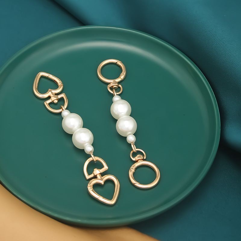 Phụ Kiện Dây Xích Treo Túi Xách Mở Rộng Đính Ngọc Trai Thời Trang