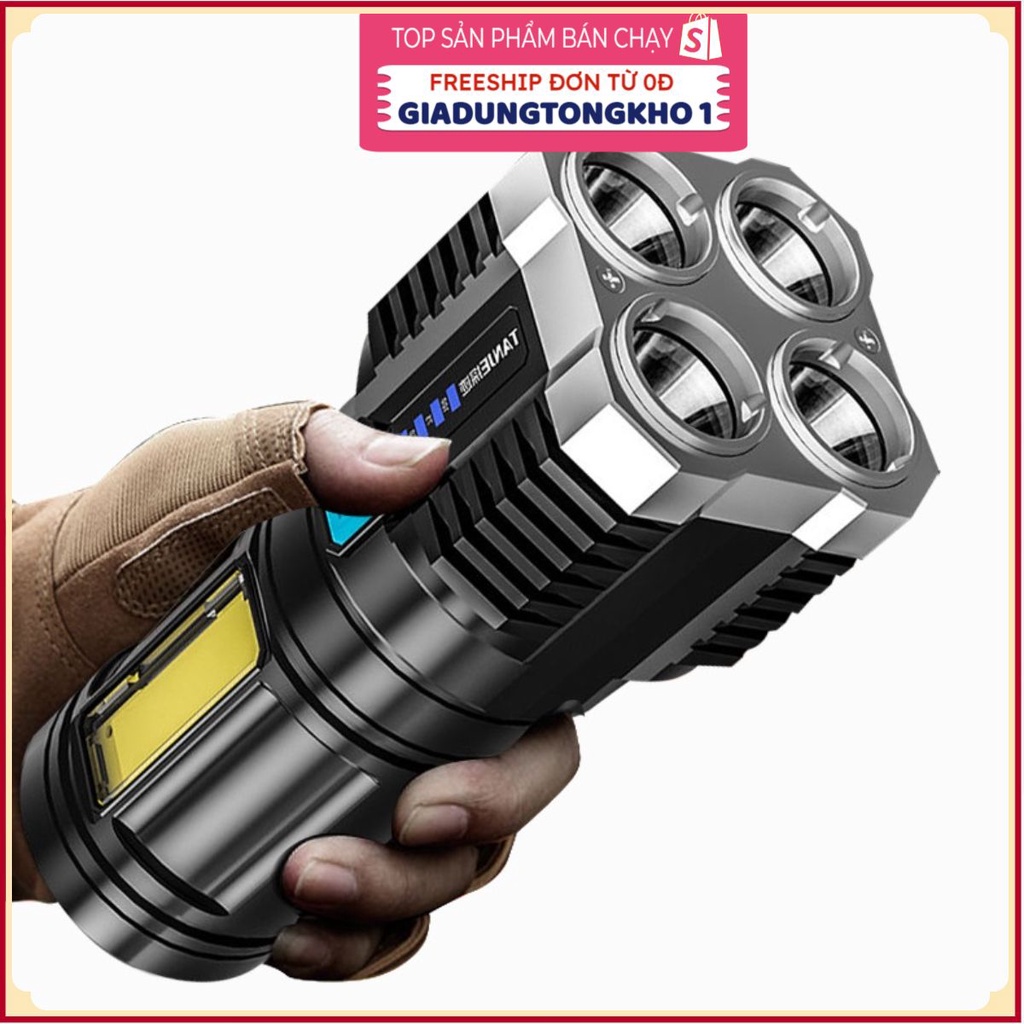 PVN40213 Đèn Pin Siêu Sáng Cầm Tay Chắc Chắn 4 Chế Độ Sáng Tiện Dụng Giá Rẻ