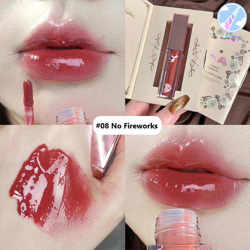 Son Kem Bóng Lì Bí Ngô CAPPUVINI Flower Wedding Carriage Series Water Lip Gloss A24