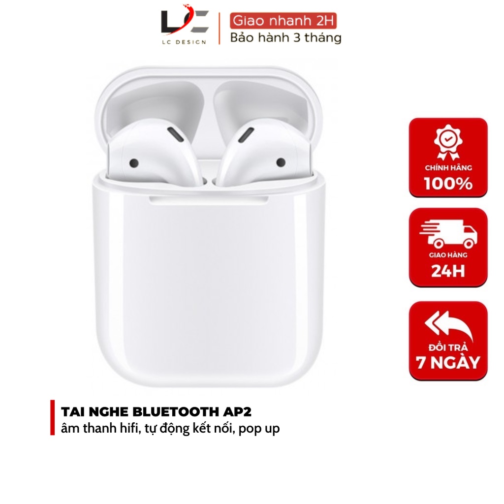 Tai nghe bluetooth A2 dung lượng pin 400mAh, định vị, chỉnh sửa tên, thao tác chạm cảm ứng - LC DESIGN