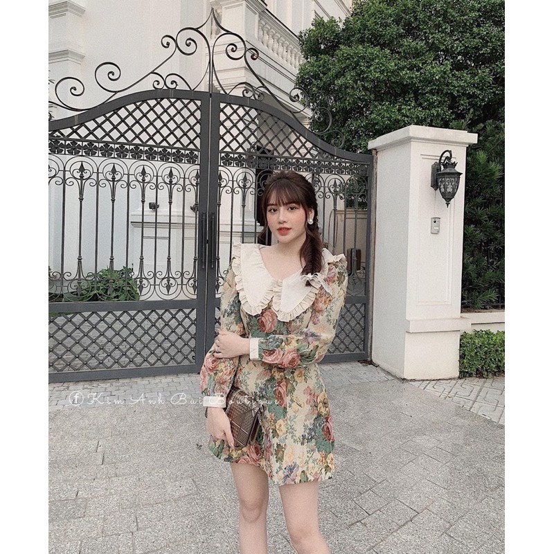 Váy gấm hoa , đầm gấm xinh đón tết