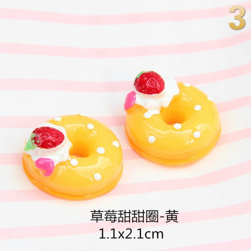 Set 10 Bánh Donut Bằng Resin Dễ Thương Dùng Trang Trí Sổ Tay