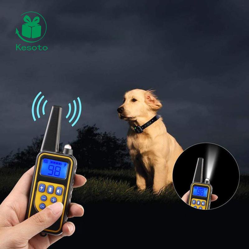 Dog Training Shock Collar Remote Control Warterproof 1pc Black