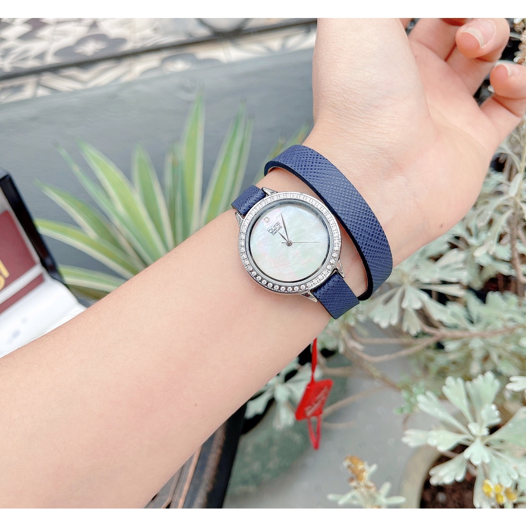 Đồng hồ nữ Burgi mặt không số, dây dài quấn 2 vòng - BUR224BU