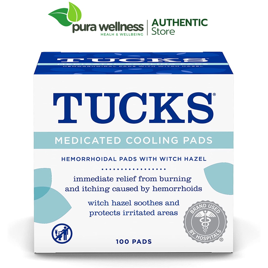 Tucks Cooling Pads, Medicated 100 miếng - Miếng đệm giảm đau, ngứa, khó chịu dành cho trực tràng, vùng kín