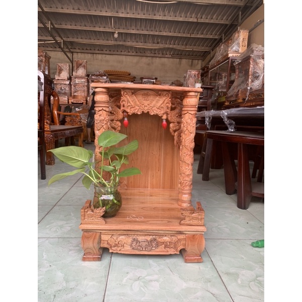 Bàn thờ Ông địa gỗ Xoan đào  Trụ rồng