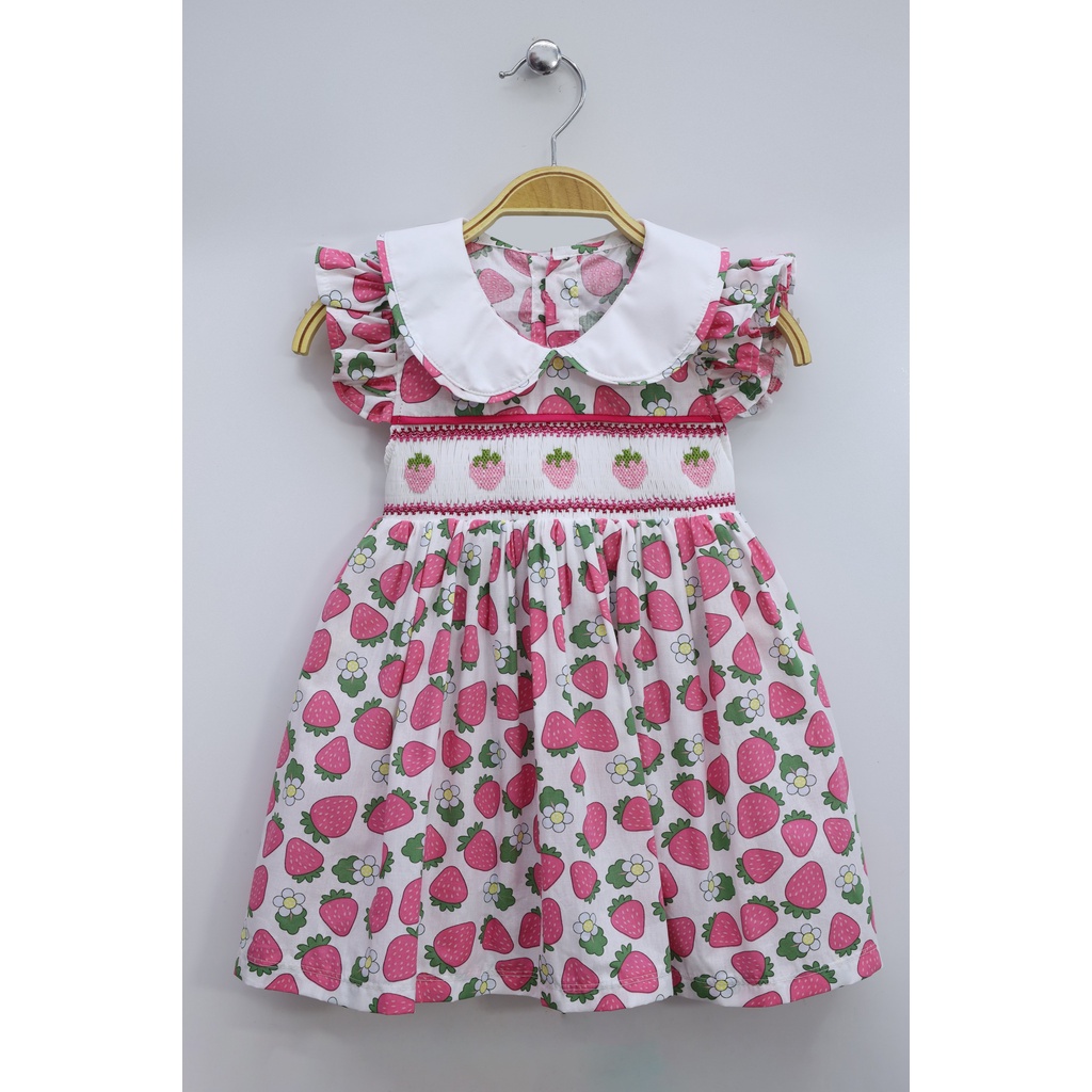 ĐẦM SMOCK DÂU HỒNG