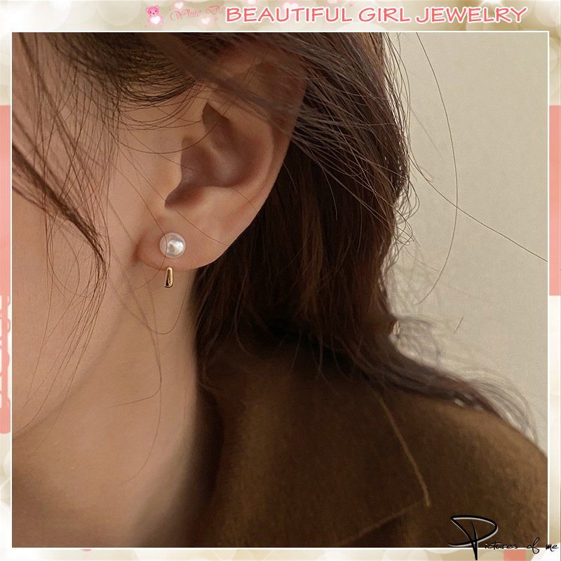 Bông Tai Đính Ngọc Trai Nhân Tạo Có Thể Tháo Rời Phong Cách Retro Hàn Quốc Xinh Xắn Cho Nữ