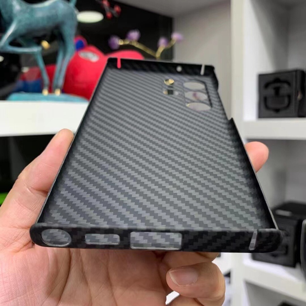 Ốp Điện Thoại Sợi Carbon Chống Rơi Cho Samsung Galaxy S23 Ultra S23