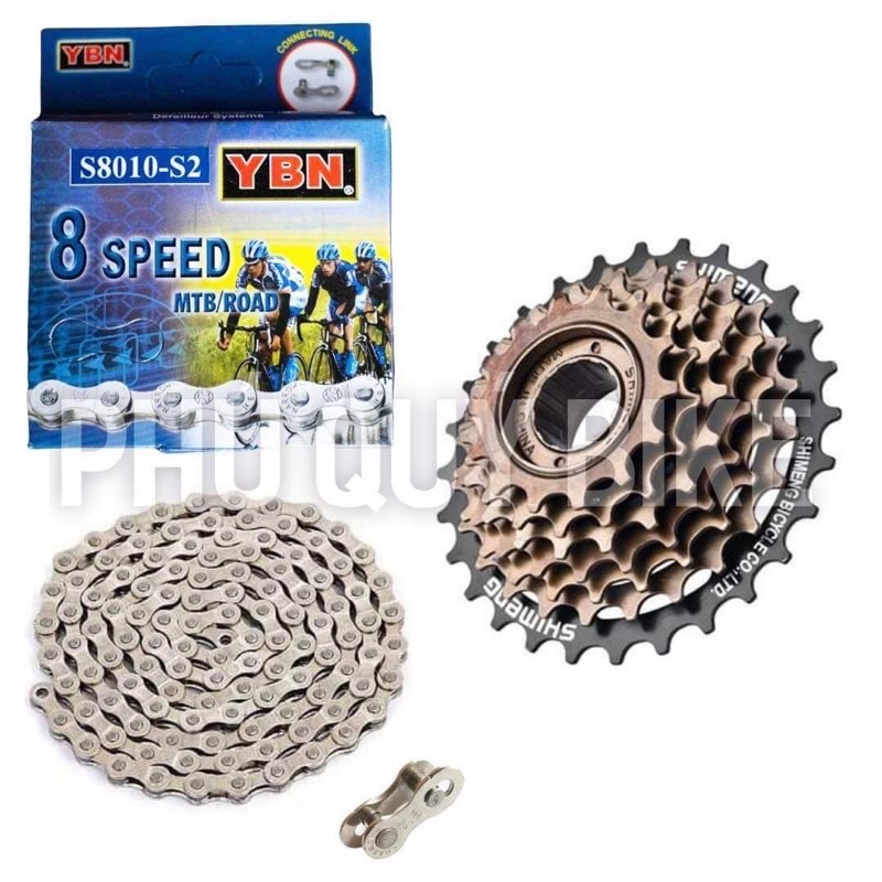 COMBO 7 TỐC ĐỘ | Sên YBN+ Líp 7 Vặn SHIMANO