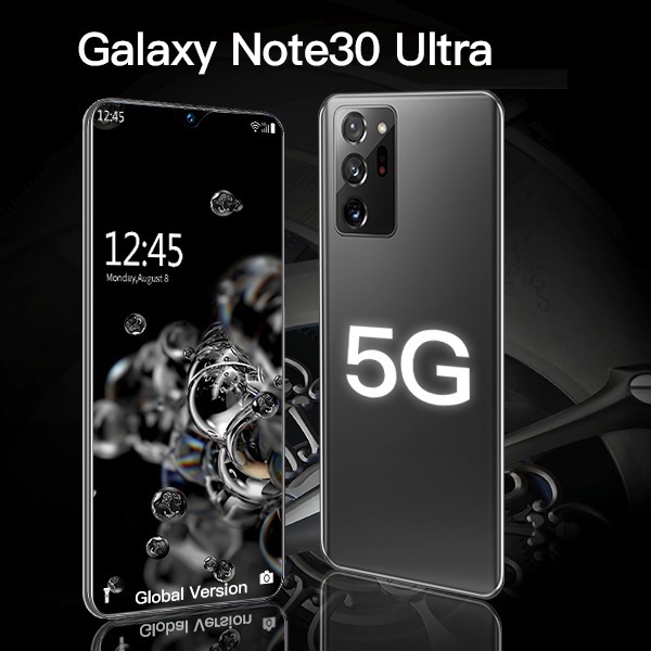 Điện thoại mới nguyên bản Galaxy note30 PIus Smartphone 7.5inch RAM12GB+ROM512GB Android Full Screen 5G Phone a