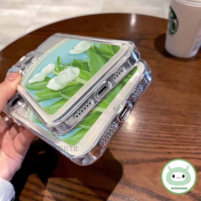Ốp lưng iphoneỐp Điện Thoại Mềm Chống Sốc Họa Tiết Hoa Tulip Cho iPhone 11 Pro Max 13 12 11 14 Pro X XS XR XSMAX 7 Plus 8 Plus