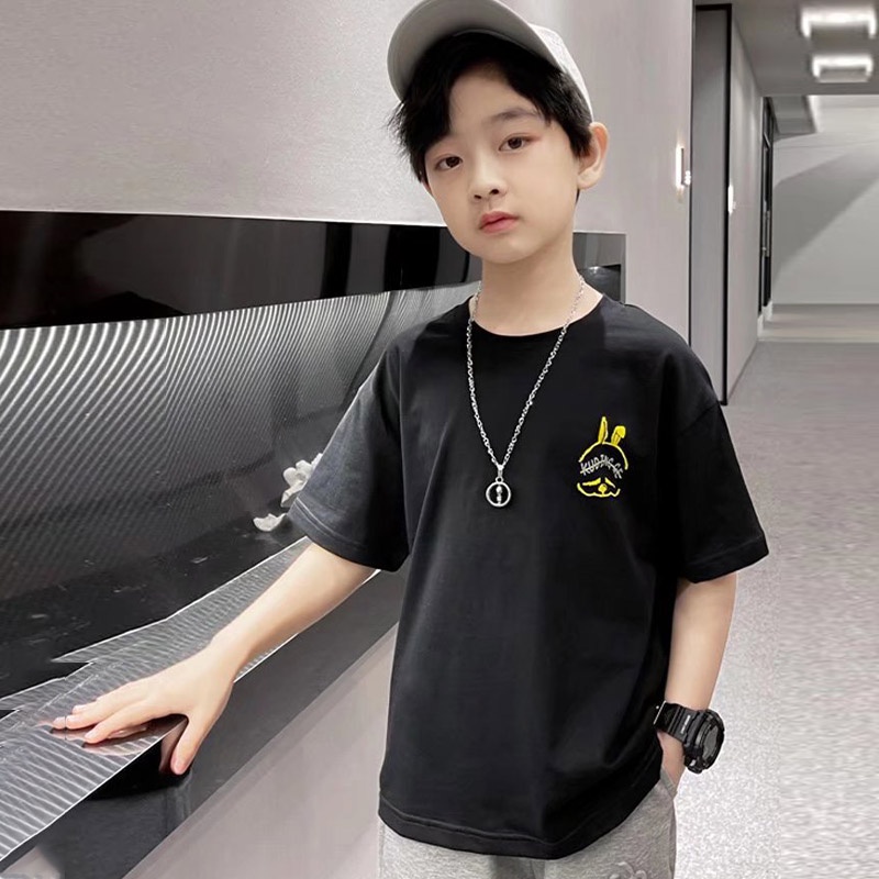 Planet Áo Thun Ngắn Tay Thoáng Khí Họa Tiết Hoạt Hình Phong Cách Hàn Quốc Cho Bé Trai