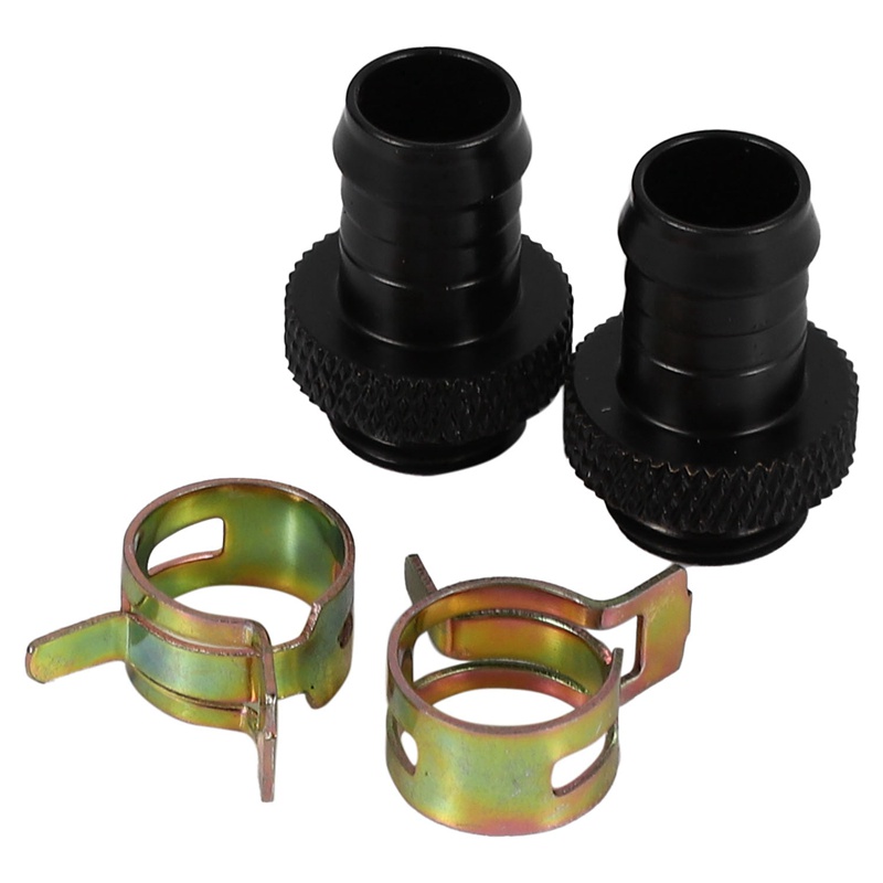 Set 2 Kẹp Tản Nhiệt Bằng Đồng Mạ Chrome G1 / 4 Cho Id Máy Tính 3 / 8 Inch