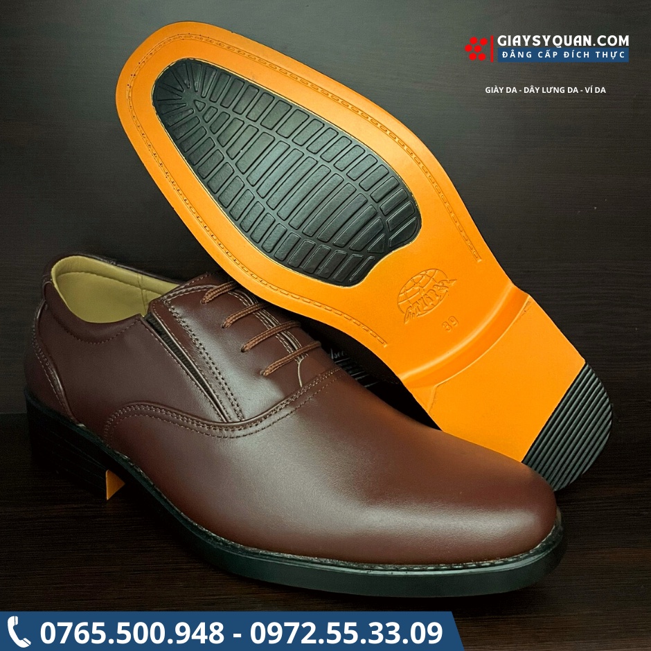 GIÀY DA NAM CÔNG SỞ ASECO 32 535 NÂU