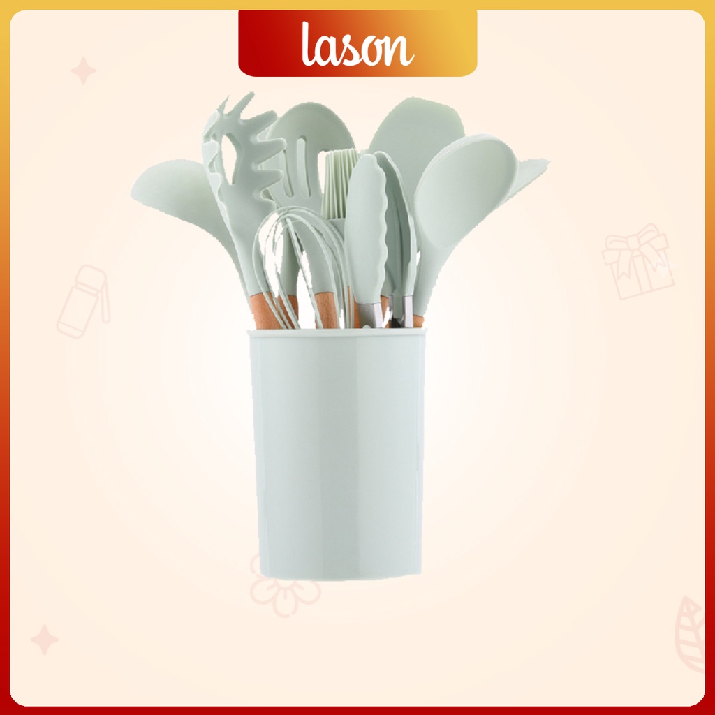 Bộ dụng cụ nhà bếp Wooden Kitchen - Nội trợ nào cũng nên có 1 bộ, tiện dụng, dễ dàng nấu ăn, làm bếp