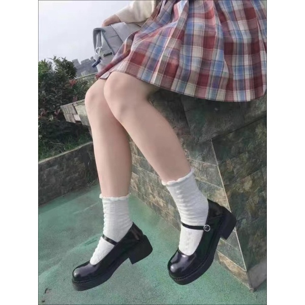 🌷 Giày oxford đế cao quai ngang da bóng dễ phối đồ ulzzang