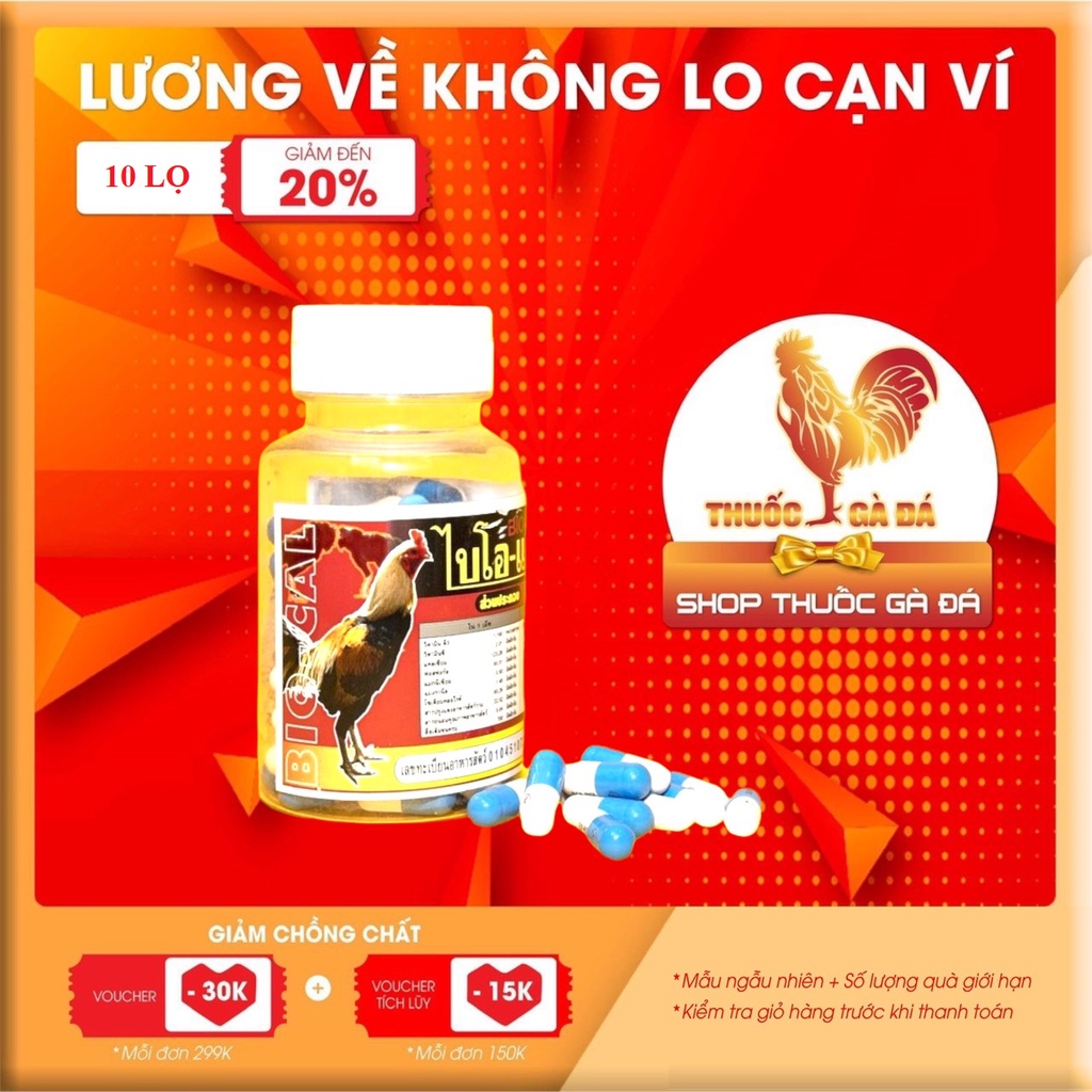 BIO CAL cho gà đá 1 HỘP 100 VIÊN
