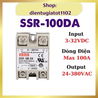 Relay SSR-100DA, rơ le fotek, Fotek SSR-100DA, relay bán dẫn