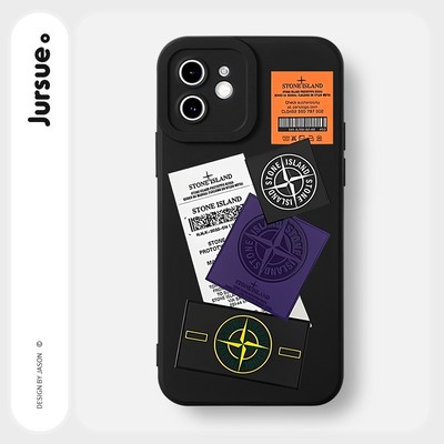 Ốp lưng JURSUE mềm chống bẩn hình độc lạ ngầu nam đen Cho iPhone 17 16 15 14 13 12 11 Pro Max SE 2020 X XR XS 8 7 ip 6S 6 Plus Y2815